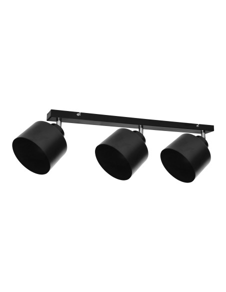 LISA oprawa ścienno-sufitowa, moc max. 3x60W, E27, czarna, listwa