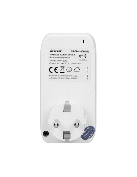 Zestaw gniazd bezprzewodowych sterowanych pilotem z funkcją timera 3+1