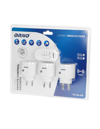 Zestaw bezprzewodowych mini gniazd sterowanych...