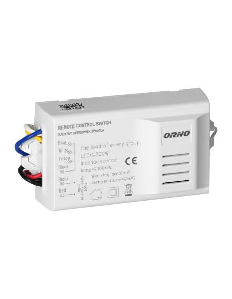 Bezprzewodowy 3-kanałowy sterownik oświetlenia z pilotem