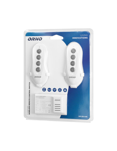 Bezprzewodowy 3-kanałowy sterownik oświetlenia, 2 piloty