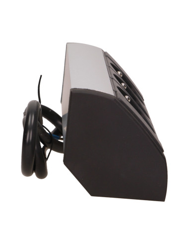 Gniazdo meblowe 3x2P+Z, czarno-srebrne