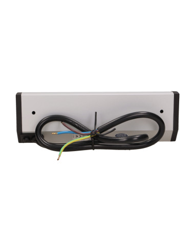 Gniazdo meblowe 3x2P+Z, schuko, czarno-srebrne