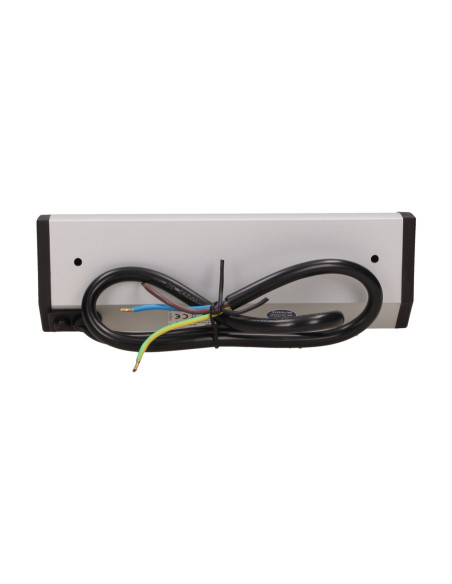 Gniazdo meblowe 3x2P+Z, schuko, czarno-srebrne