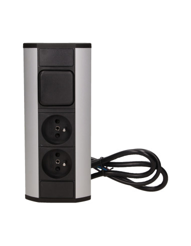 Gniazdo meblowe 2x2P+Z z wyłącznikiem,...