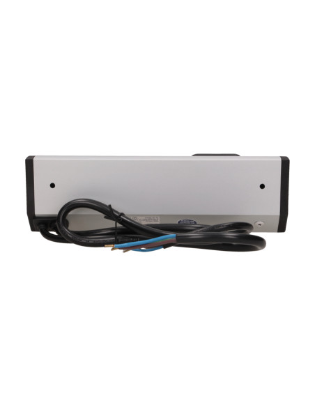 Gniazdo meblowe 2x2P+Z z wyłącznikiem, schuko, czarno-srebrne