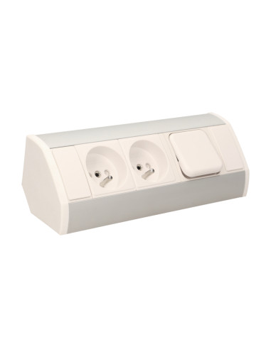 Gniazdo meblowe 2x2P+Z z wyłącznikiem,...