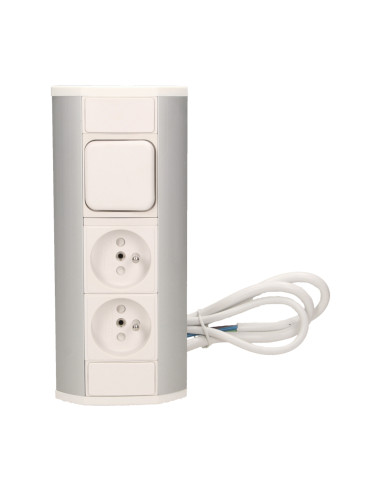 Gniazdo meblowe 2x2P+Z z wyłącznikiem,...
