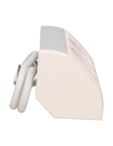 Gniazdo meblowe 2x2P+Z, schuko, biało-srebrne