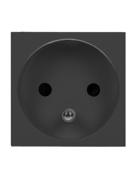 NOEN FR, gniazdo modułowe 45x45mm 1x2P+Z, typ E french, 16A 250V, czarne