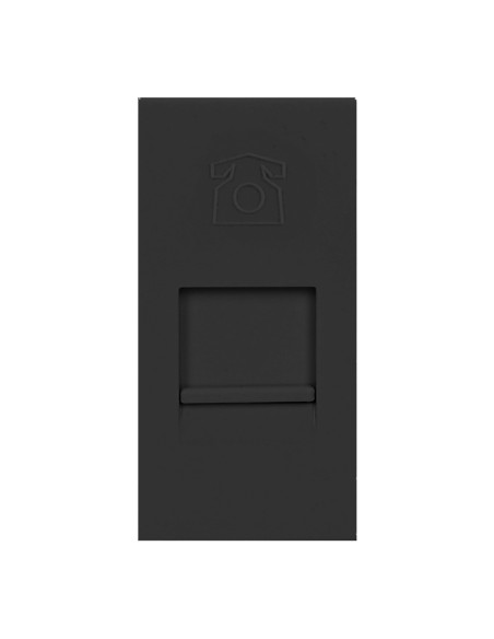 NOEN RJ11, gniazdo modułowe 22,5x45mm telefoniczne RJ11, czarne