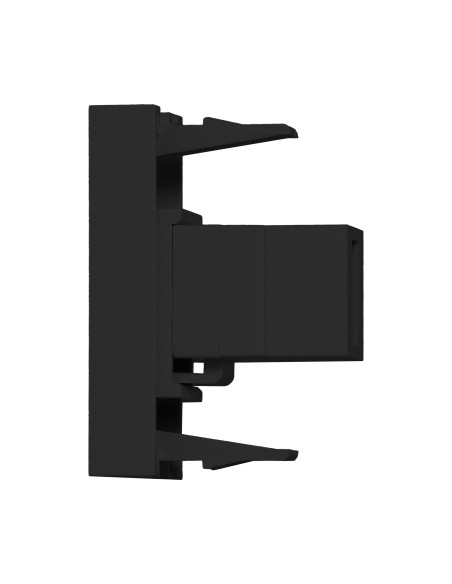 NOEN USB data, gniazdo modułowe 22,5x45mm USB data 2.0, przelotka, czarne