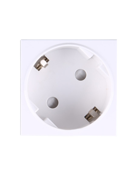 NOEN GS, gniazdo modułowe 45x45mm kątowe - 45° 1x2P+Z, typ F schuko, OR-GM-9010/W/GS45