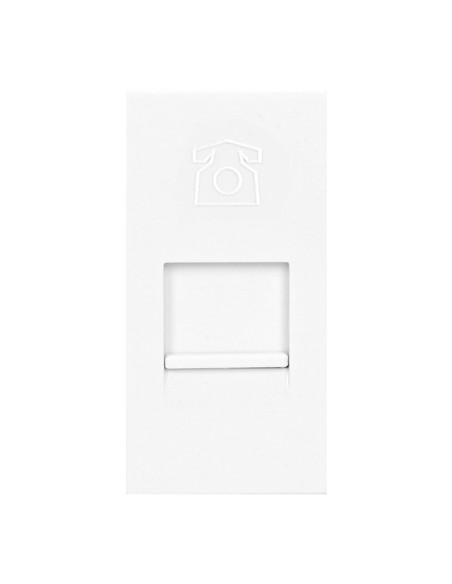 NOEN RJ11, gniazdo modułowe 22,5x45mm telefoniczne RJ11, białe
