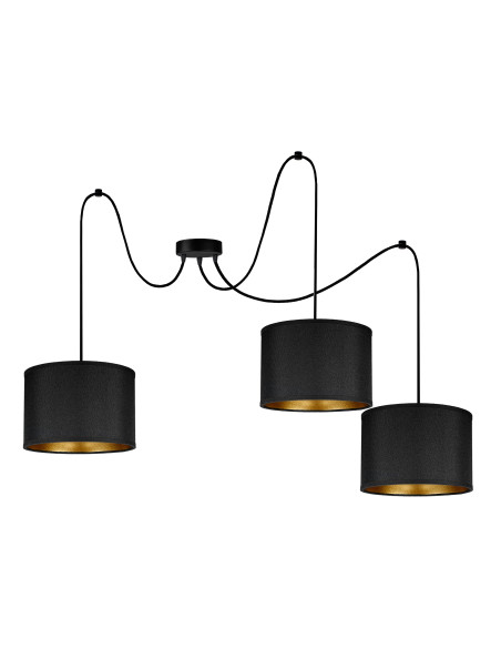 KYLO 3P E27, lampa wisząca, max. 3x60W, czarna