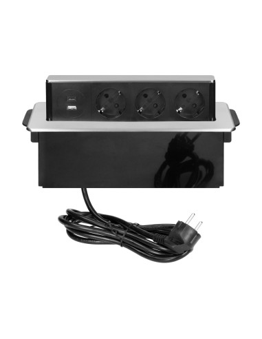  Gniazdo meblowe wysuwane z blatu z płaskim...