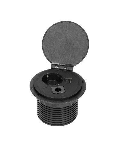  Gniazdo meblowe Ø8cm wpuszczane w blat z...