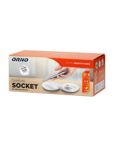  Gniazdo meblowe Ø8cm wpuszczane w blat z...