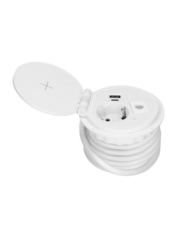  Gniazdo meblowe Ø8cm wpuszczane w blat z...