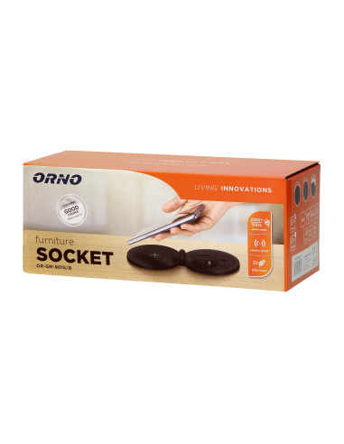  Gniazdo meblowe Ø8cm wpuszczane w blat z...