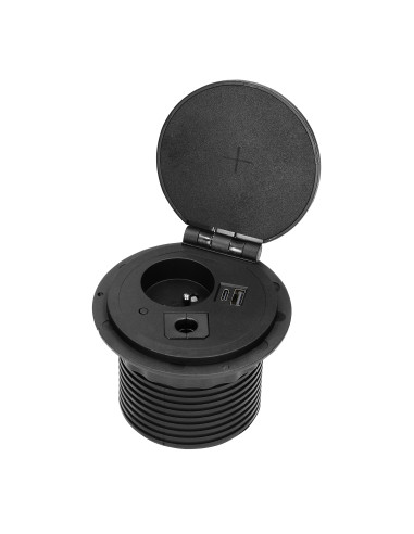  Gniazdo meblowe Ø8cm wpuszczane w blat z...