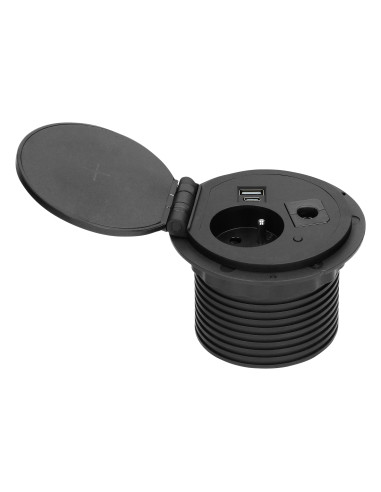  Gniazdo meblowe Ø8cm wpuszczane w blat z...