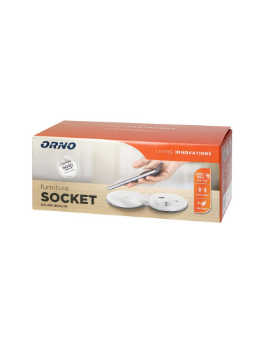  Gniazdo meblowe Ø8cm wpuszczane w blat z...