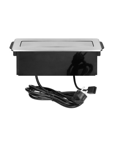  Gniazdo meblowe wysuwane z blatu z płaskim...