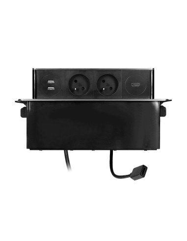  Gniazdo meblowe wysuwane z blatu z płaskim...