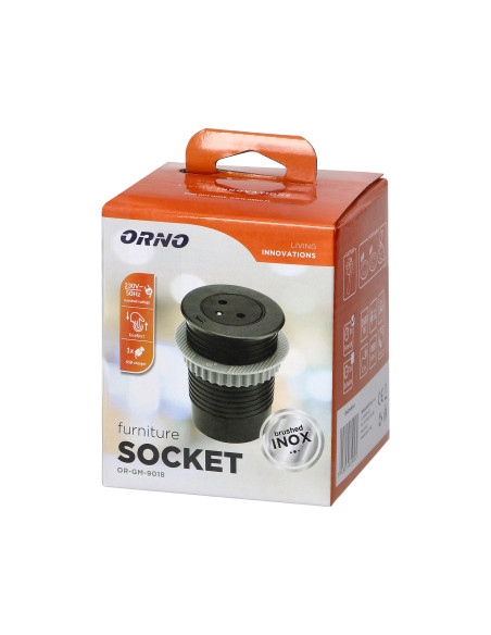 Gniazdo wpuszczane w blat 2P+Z z systemem EasyEject, USB 3.0, 1,5m + przejściówka do USB