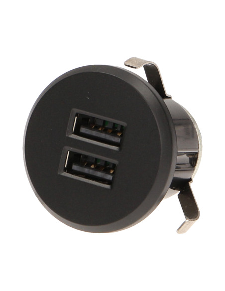 Ładowarka 2XUSB 3,4A, wpuszczana w blat, czarna