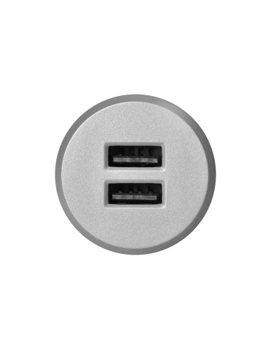 Ładowarka 2XUSB 3,4A, wpuszczana w blat, srebrna