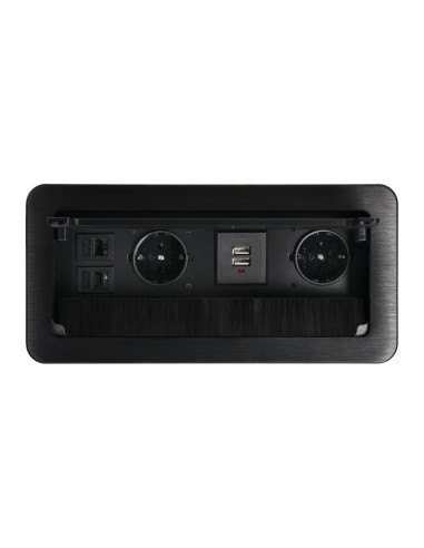  Gniazdo meblowe wpuszczane w blat z płaskim...