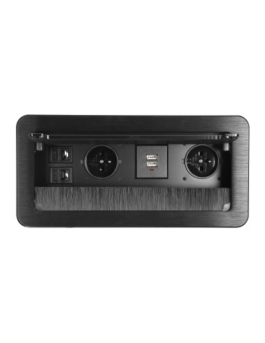  Gniazdo meblowe wpuszczane w blat z płaskim...