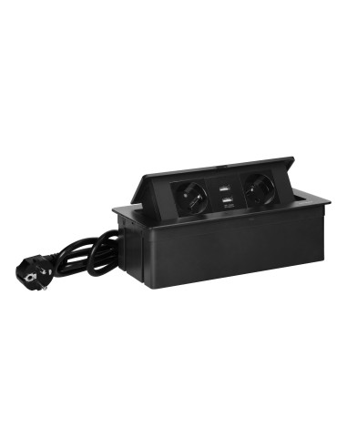 Gniazdo meblowe REDE, 2x2P+Z, 2xUSB z przewodem...