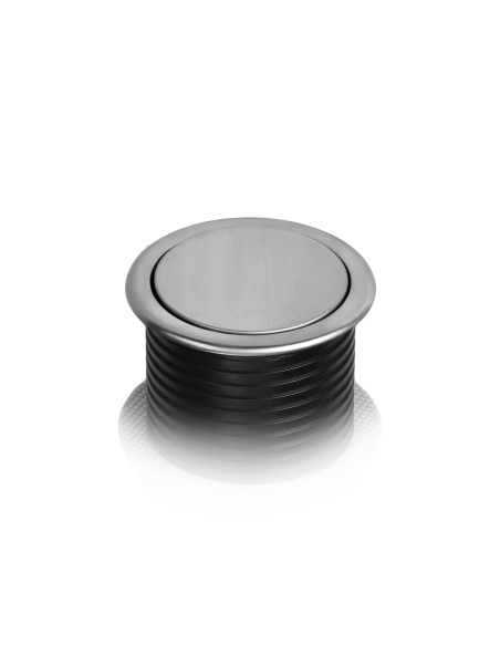 Wpuszczane gniazdo meblowe Ø6cm z ładowarką USB i przewodem 1,5m, 3x2P+Z, 2xUSB (typ A i typ C), INOX