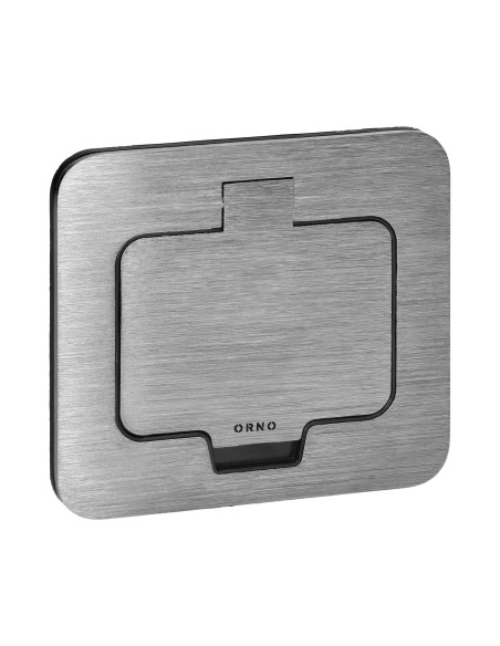 Hermetyczne gniazdo elektryczne kwadratowe, IP55, szczotkowane aluminium