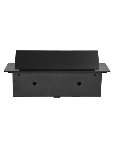  Gniazdo meblowe wpuszczane w blat z płaskim frezowanym rantem i ładowarką USB, 2x2P+Z (Schuko),2x USB (typ A+C,...