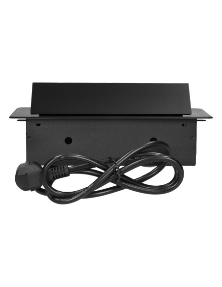  Gniazda meblowe wpuszczane w blat z płaskim frezowanym rantem, ładowarką USB i przewodem 1,5m, 2x2P+Z, 2xUSB (typ...