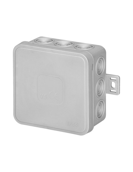 Puszka n/t CLICK, IP54, 12 przepustów, 75x75x41mm, szara