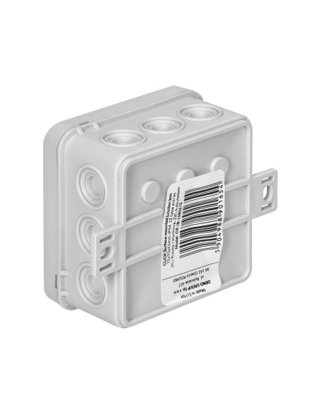 Puszka n/t CLICK, IP54, 12 przepustów, 75x75x41mm, szara, 66 szt.