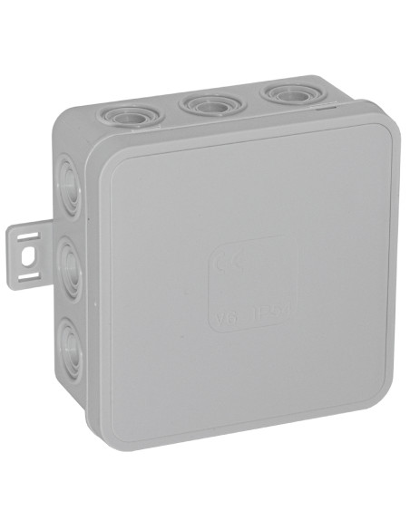 Puszka n/t CLICK, IP54, 12 przepustów, 85x85x41mm, szara, 50 szt.