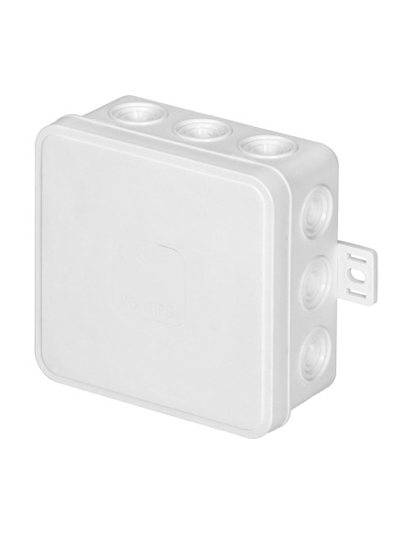 Puszka n/t CLICK, IP54, 12 przepustów, 85x85x41mm, biała