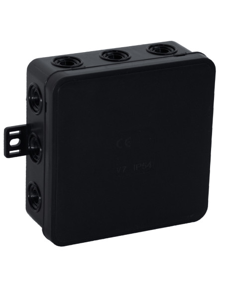 Puszka n/t CLICK, IP54, 12 przepustów, 100x100x41mm, czarna, 32 szt.