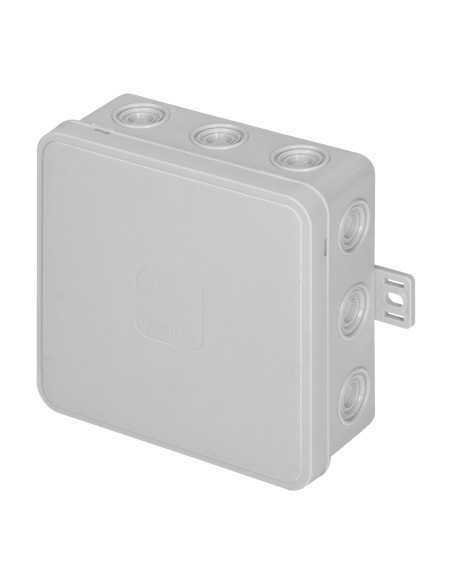 Puszka n/t CLICK, IP54, 12 przepustów, 100x100x41mm, szara