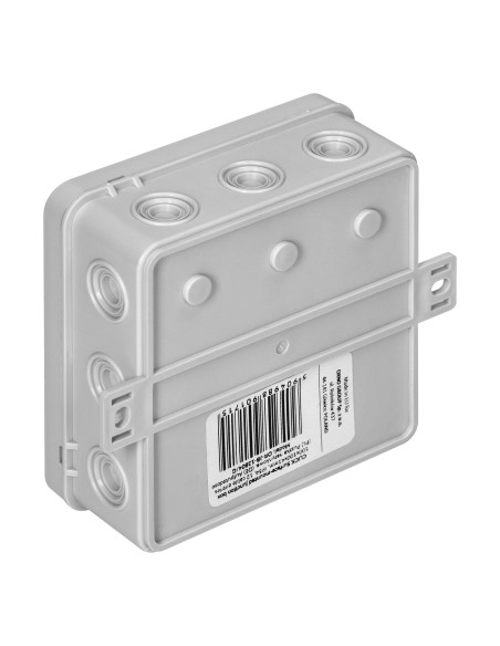 Puszka n/t CLICK, IP54, 12 przepustów, 100x100x41mm, szara