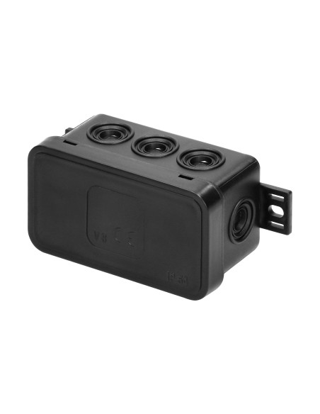 Puszka n/t CLICK, IP54, 8 przepustów, 80x45x41mm, czarna