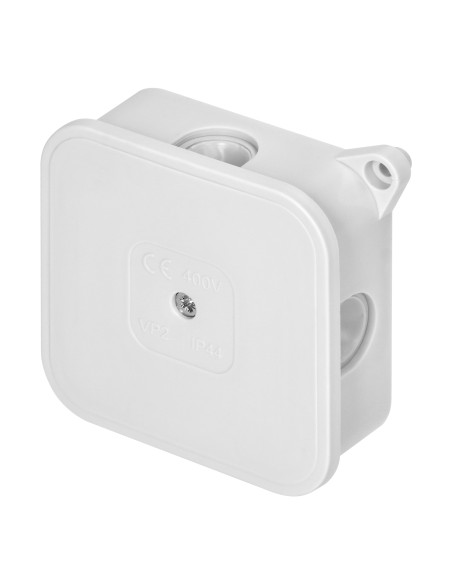 Puszka n/t ECO IP44 400V 4 dławnice gumowe 85x85x35mm biały 60 szt.