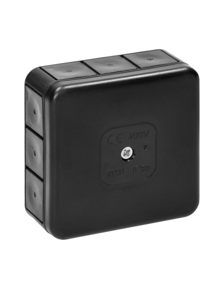 Puszka n/t PRO, IP55, 400V, 12 przepustów, 85x85x37mm, czarna