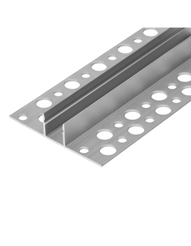 Profil aluminiowy do taśm LED, 2000 x 52,8 x 13 mm, wpuszczany w karton gips, srebrny